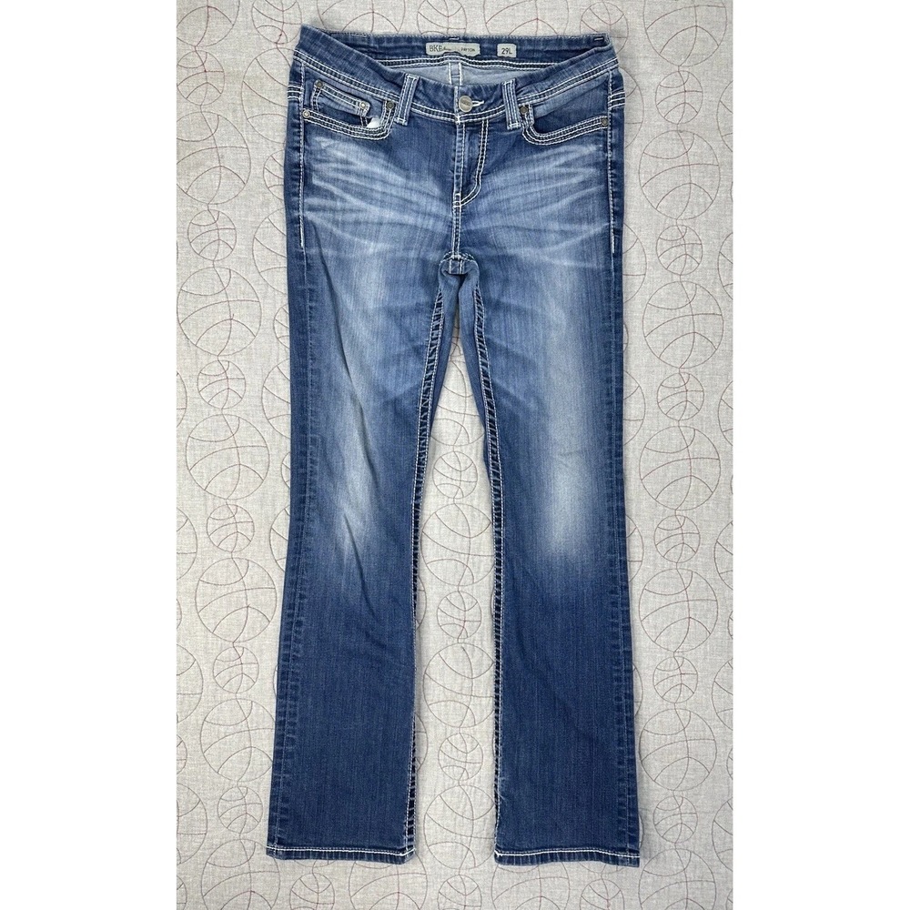 BKE Payton Jeans Blue Bootcut Contrast Stitching Stretch‎ / Women's 29L